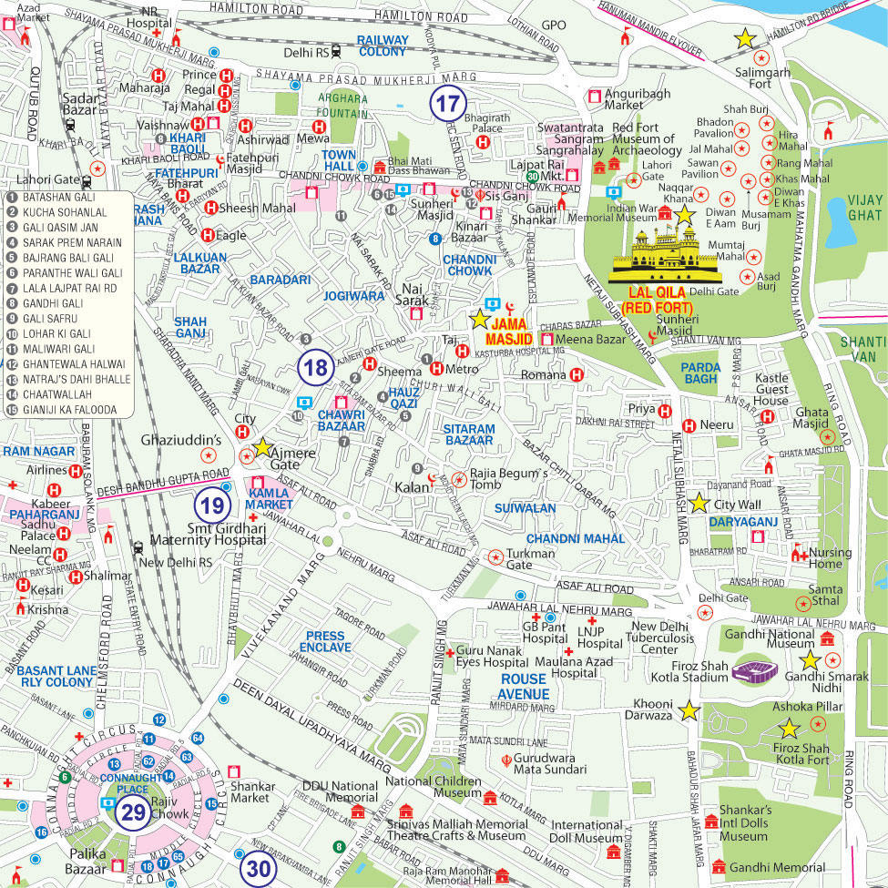 Map of Delhi ::