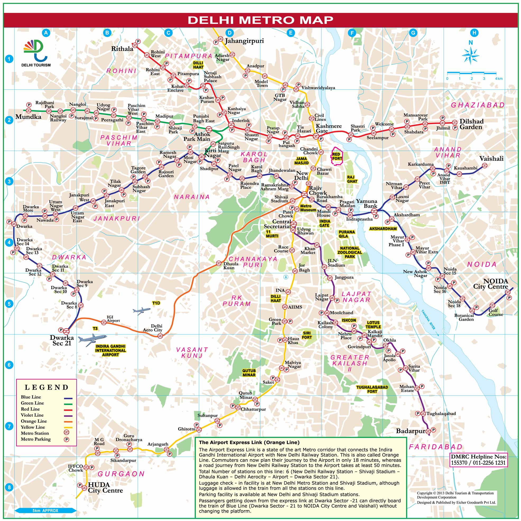 Map of Delhi ::